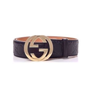 GUCCI
Guccissima Interlocking GG Belt Black